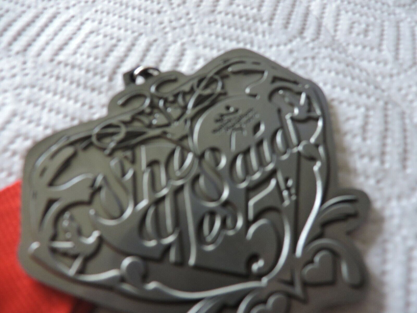 SHE SAID YES--5K MEDAL--RED RIBBON