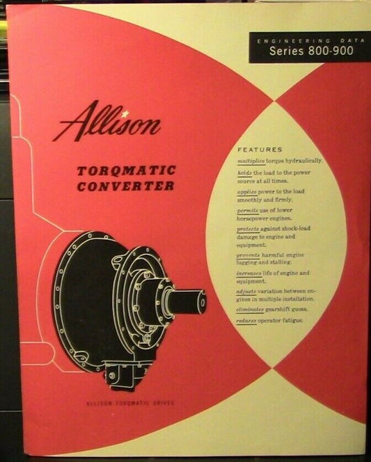 VINTAGE (1954)  ALLISON TORQMATIC CONVERTER SALES BROCHURE