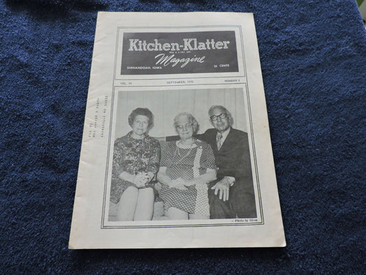 Kitchen-Klatter Magazine  Shenandoah Iowa  September 1970