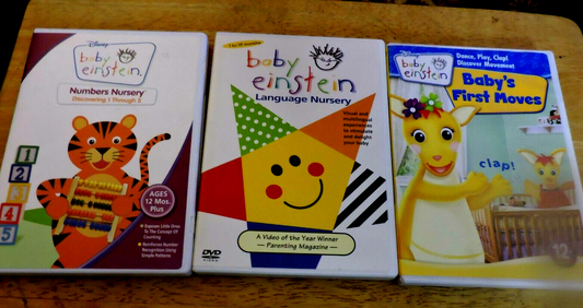 baby einstein SET OF 3 DVDs AGES 12 -18 MONTHS