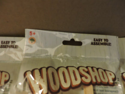 WOODSHOP  SAILBOAT, HELICOPTER, PLANE, RACECAR MODELS SET OF 4: NEW IN PACKAGES