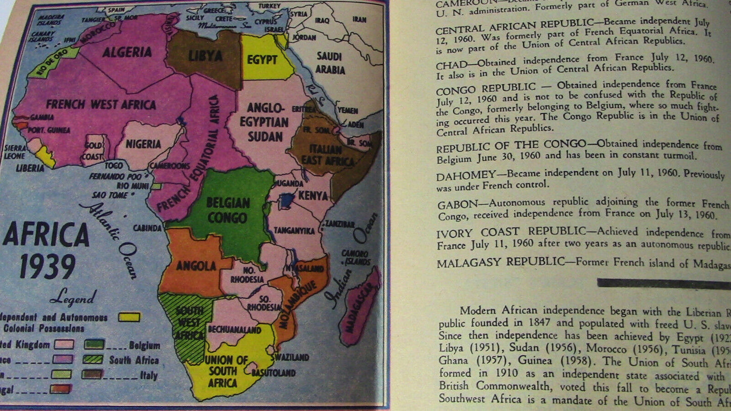 The Des Moines Sunday Register "AFRICA TODAY" Insert 1960 (With Advertising)