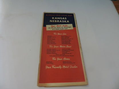 MIRACLE FOLD ROAD MAP OF KANSAS & NEBRASKA (MOBIL)