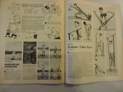 Vintage Boys Life Magazine For All Boys, Sept. 1954, color print ads NO COVER