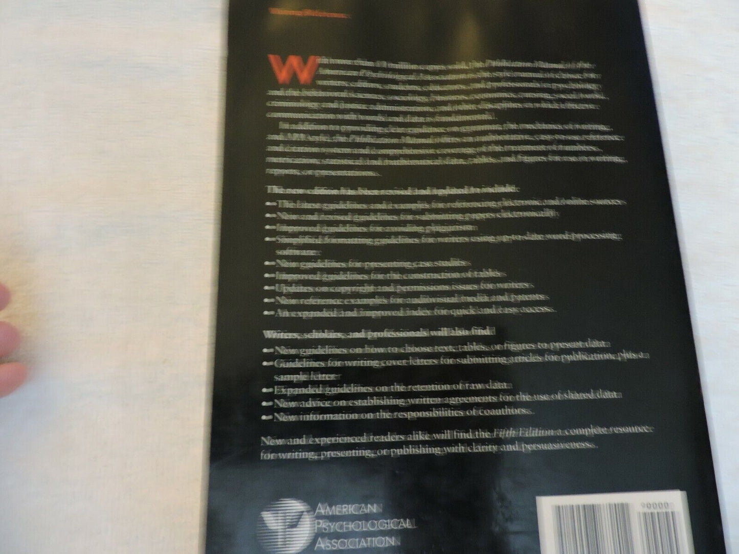 PUBLICATION MANUAL OF THE AMERICAN PSYCHOLOGICAL ASSOCIATION  FIFTH EDITION