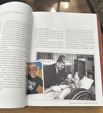 2018 Inaugural Edition Shriners International! Large Hardback Book!