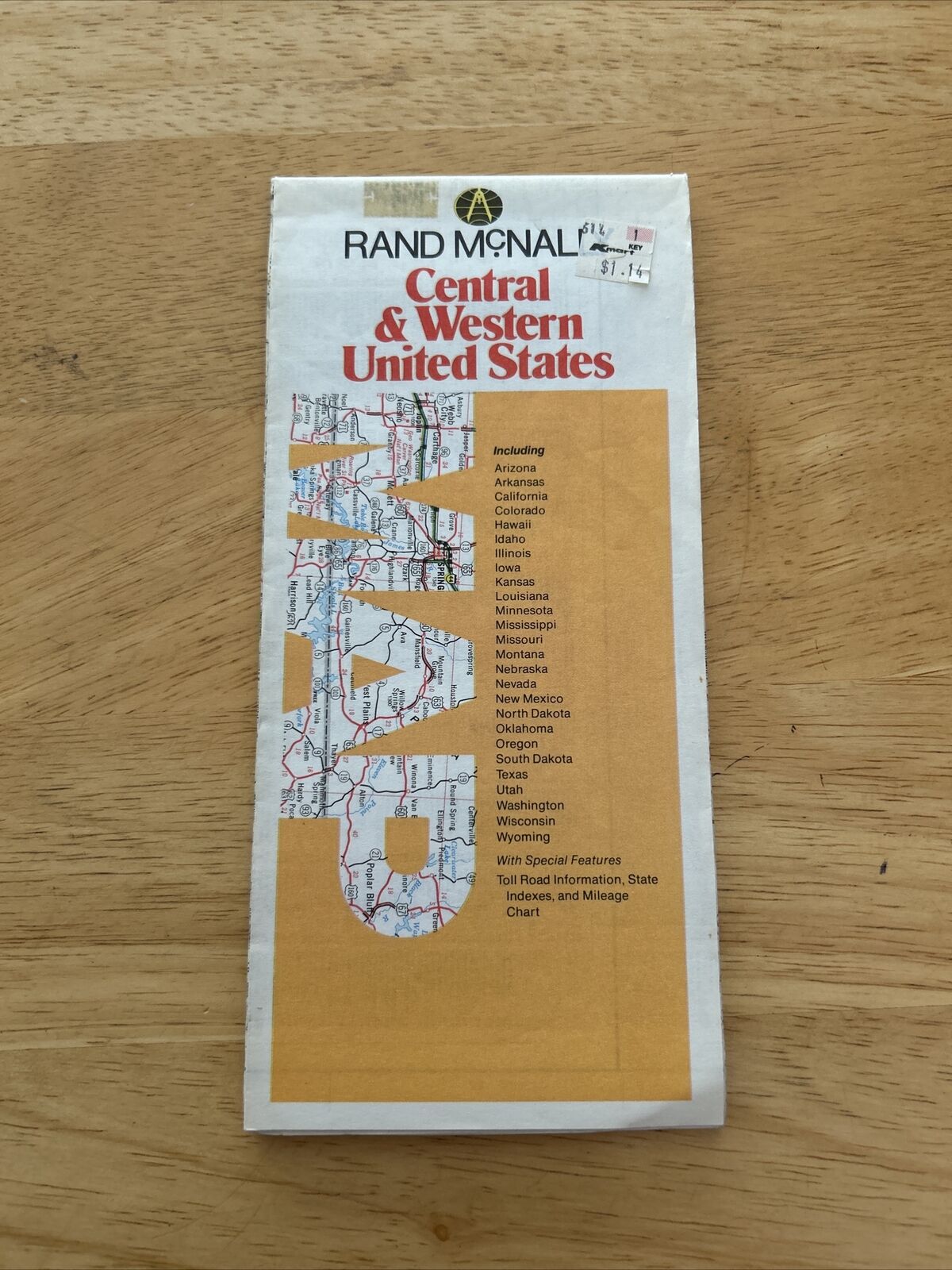 Rand McNall Central and Western United States Road Map