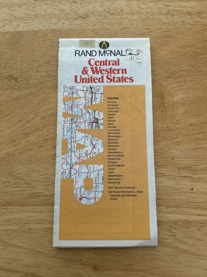 Rand McNall Central and Western United States Road Map