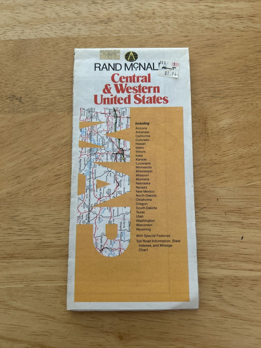 Rand McNall Central and Western United States Road Map
