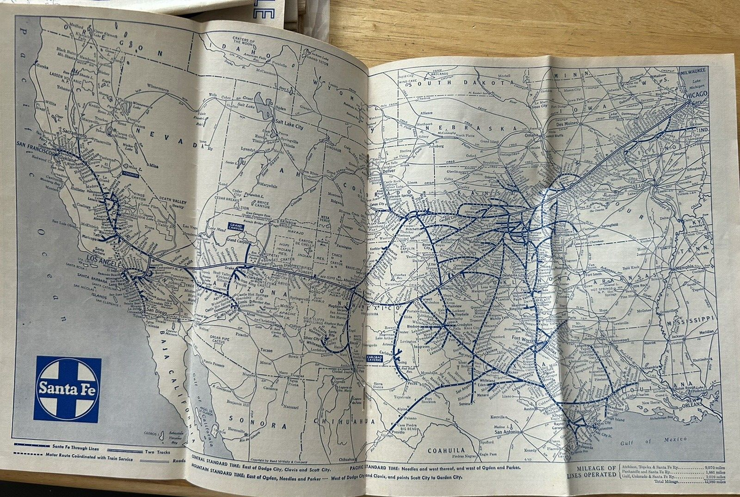 SANTA FE TIEMETABLE 1962 SPRING/SUMMER ISSUE