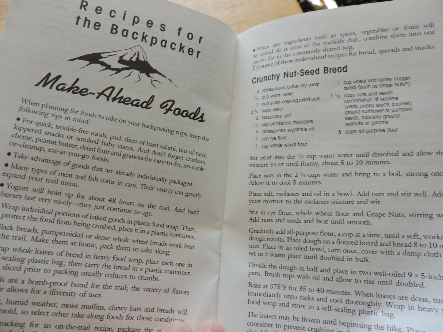 TRAIL FOOD--EASY,  HEALTHY AND DELICIOUS 1989--BACKPACKER