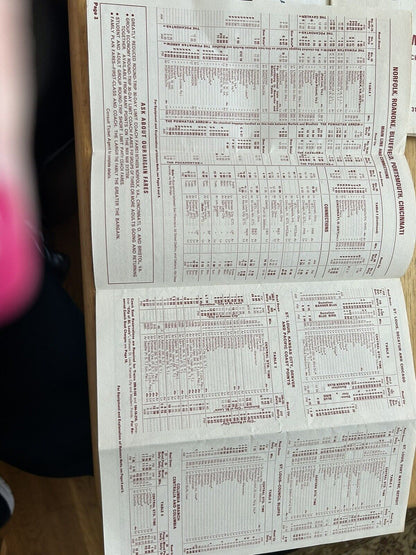 NORFOLK AND WESTERN RAILWAY SYSTEM PASSENGER TRAIN SCHEDULES APRIL 25, 1965