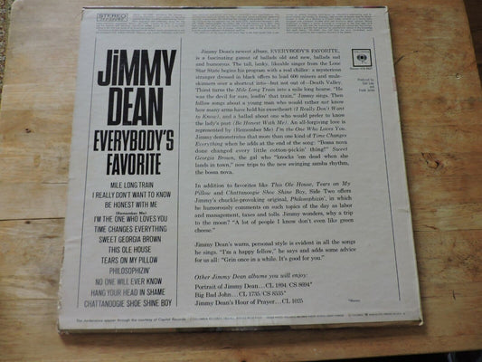 Jimmy Dean Everybody's Favorite Vinyl Album