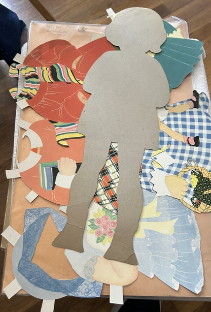 SALLY LOU FEMALE PAPER DOLL --19 INCHES TALL--1931--SAALFIELD