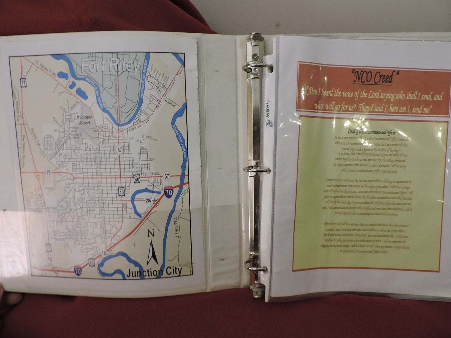 1960 ARMY NCO LEADER'S BOOK -FT.RILEY KS UNIT HHC-1-3 BCT FSE