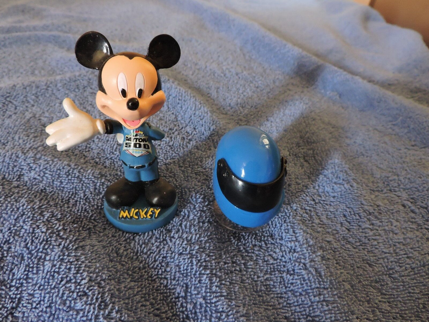Mickey Mouse Daytona 500 Bobblehead With Helmet