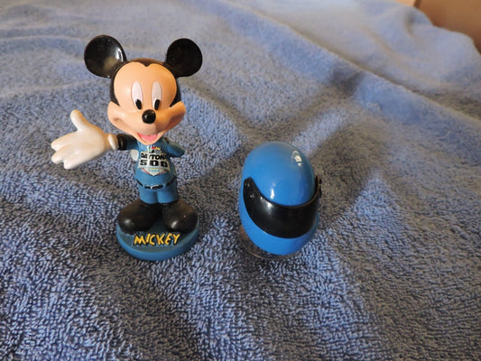 Mickey Mouse Daytona 500 Bobblehead With Helmet