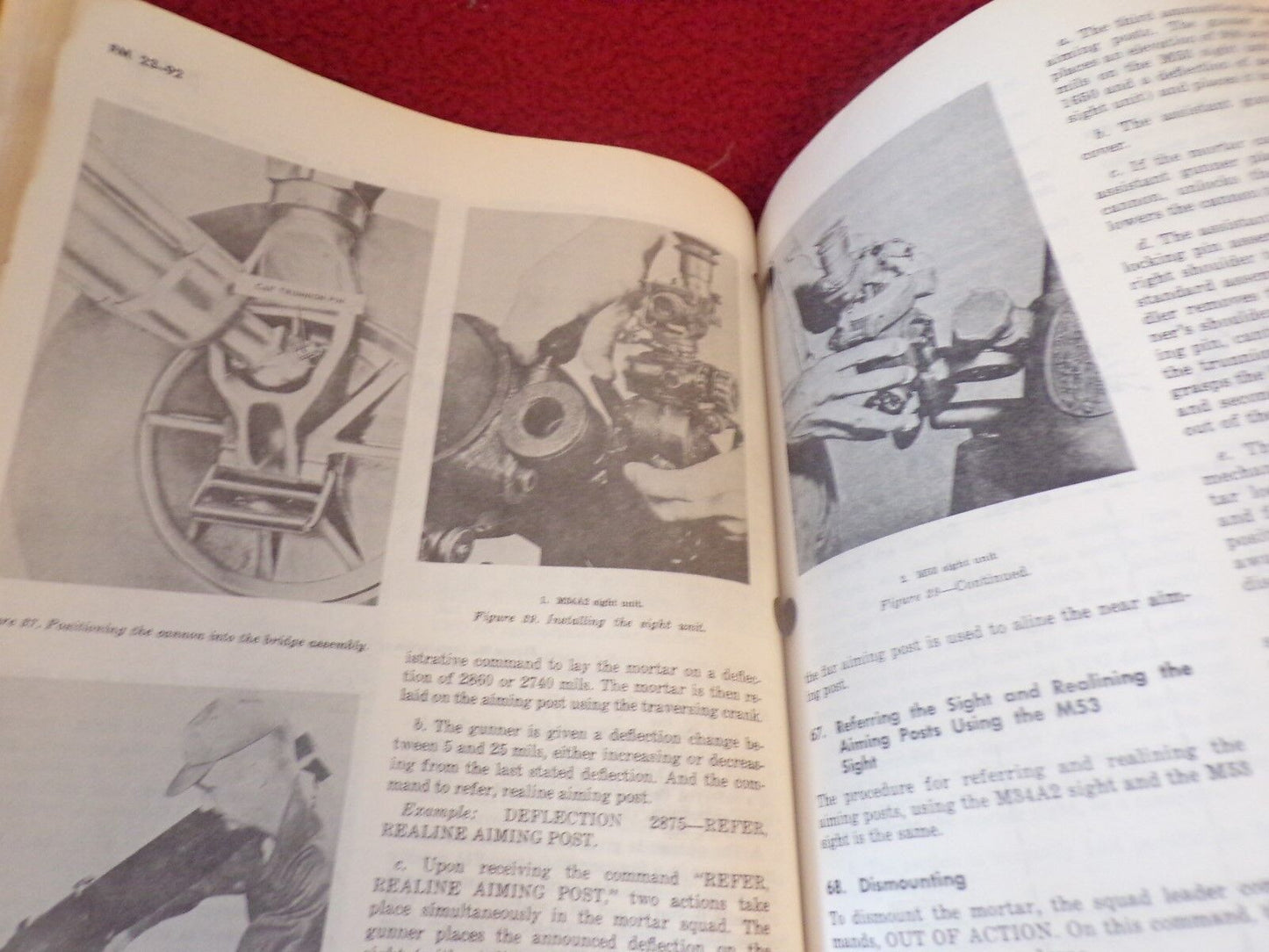 Vintage (1970) Army Field Manual: 4.2 Inch Mortar, M30 Training Manual
