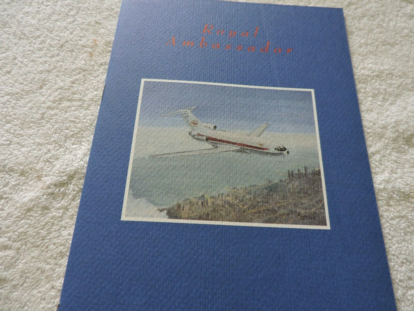 COLLECTIBLE TRANS WORLD AIRLINE ROYAL AMBASSADOR FLIGHT MENU