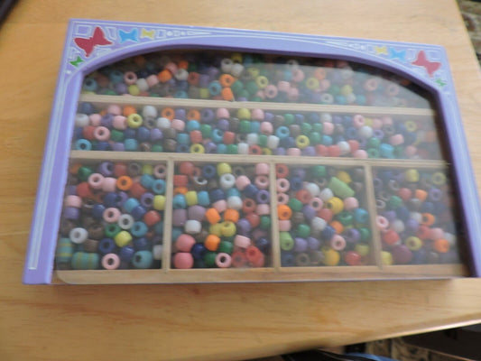 BOX OF CRAFT BEADS