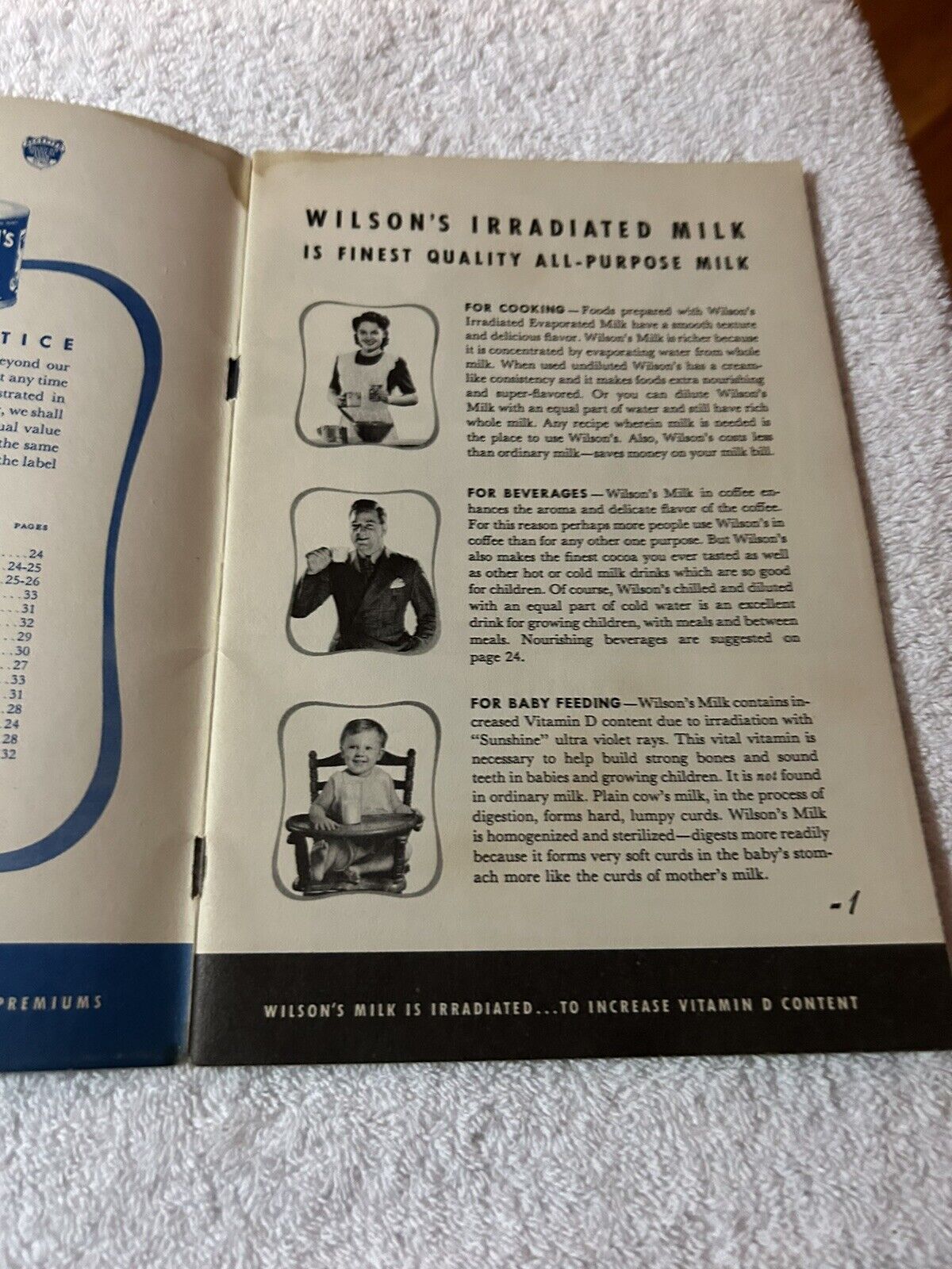 FREE GIFTS FOR WILSON MILK LABELS CATALOG AND RECIPE BOOK 1941