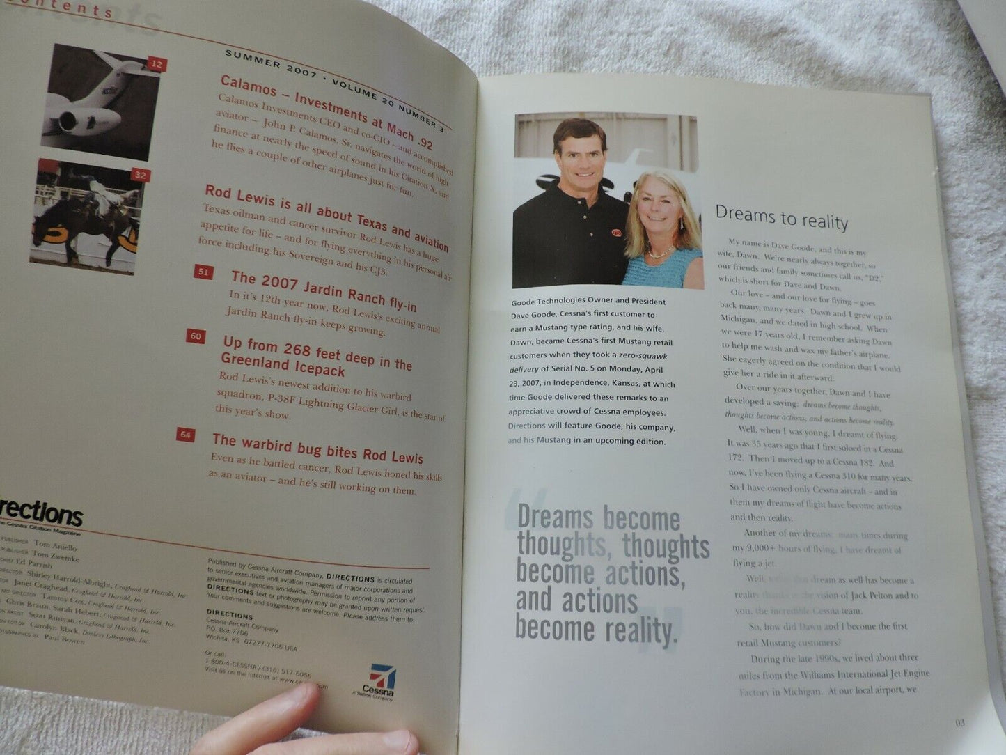 DIRECTIONS: THE CESSNA MAGAZINE SUMMER 2007
