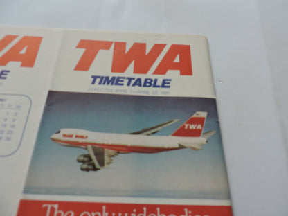 TWA  TIMETABLE APRIL1-25, 1981