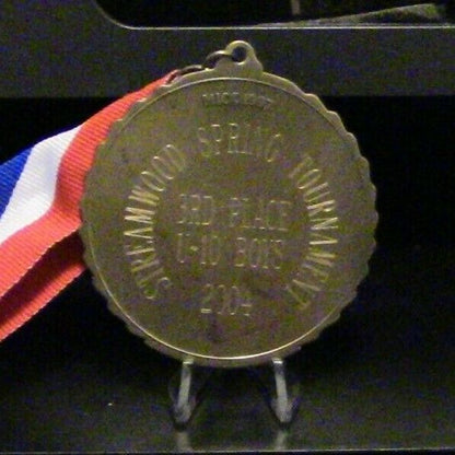 Soccer Medal (Streamwood Tournament, 3rd Place U-10 Boys) With Ribbon
