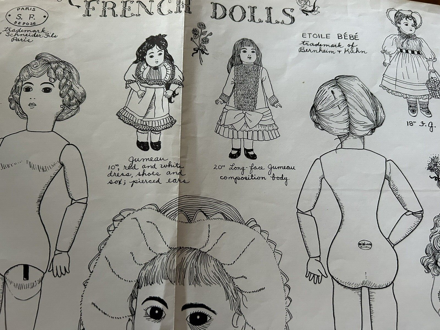 FRENCH DOLLS  1979 BY SANDY WILLIAMS--SCHNEIDER FILA PARIS