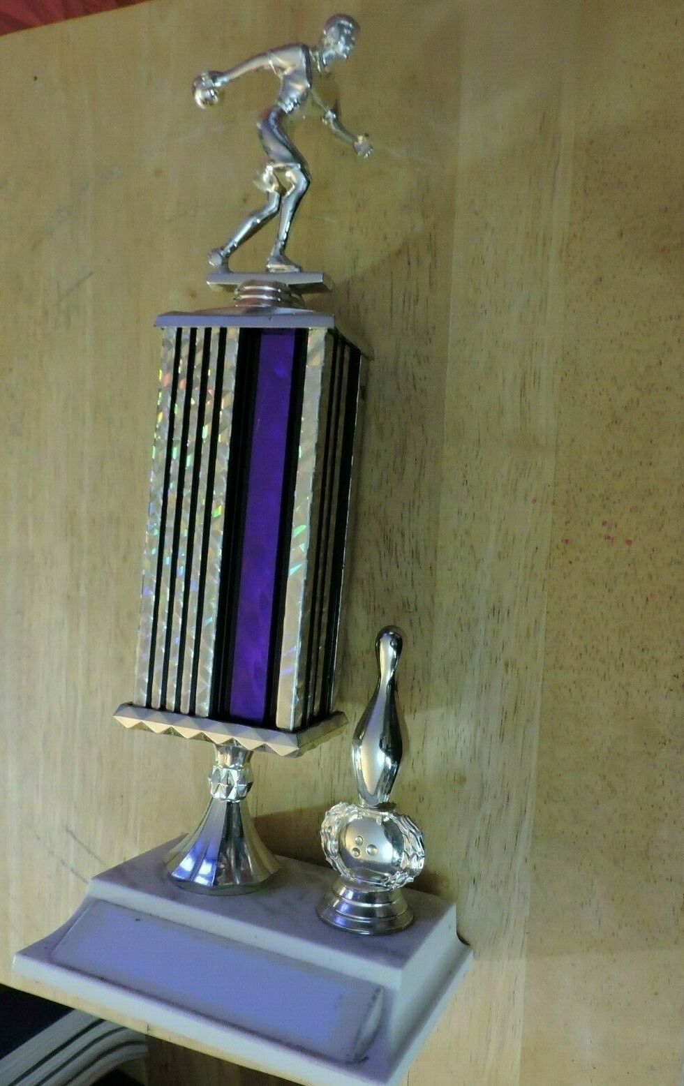 LADY'S  BOWLING TROPHY 14 X 5.5 X 3.75 INCHES