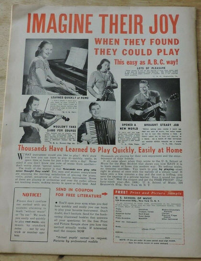 Exclusive Song Hits Magazine April 1942