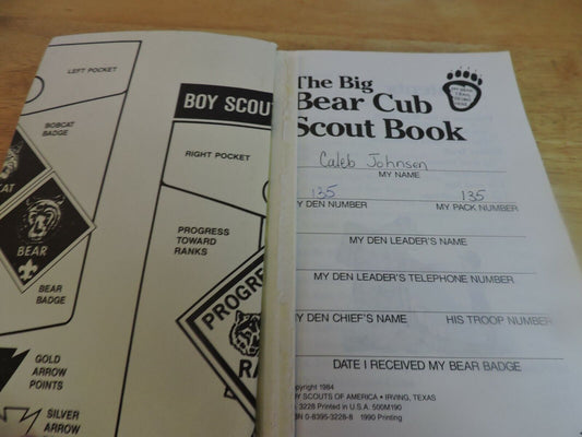 THE BIG BEAR CUB SCOUT HANDBOOK 1990 PRINTING