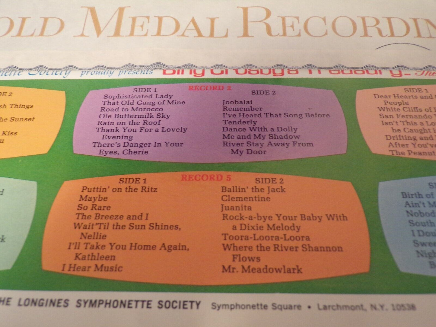 Bing Crosby's Treasury: "The Songs I Love" 6 Album Set