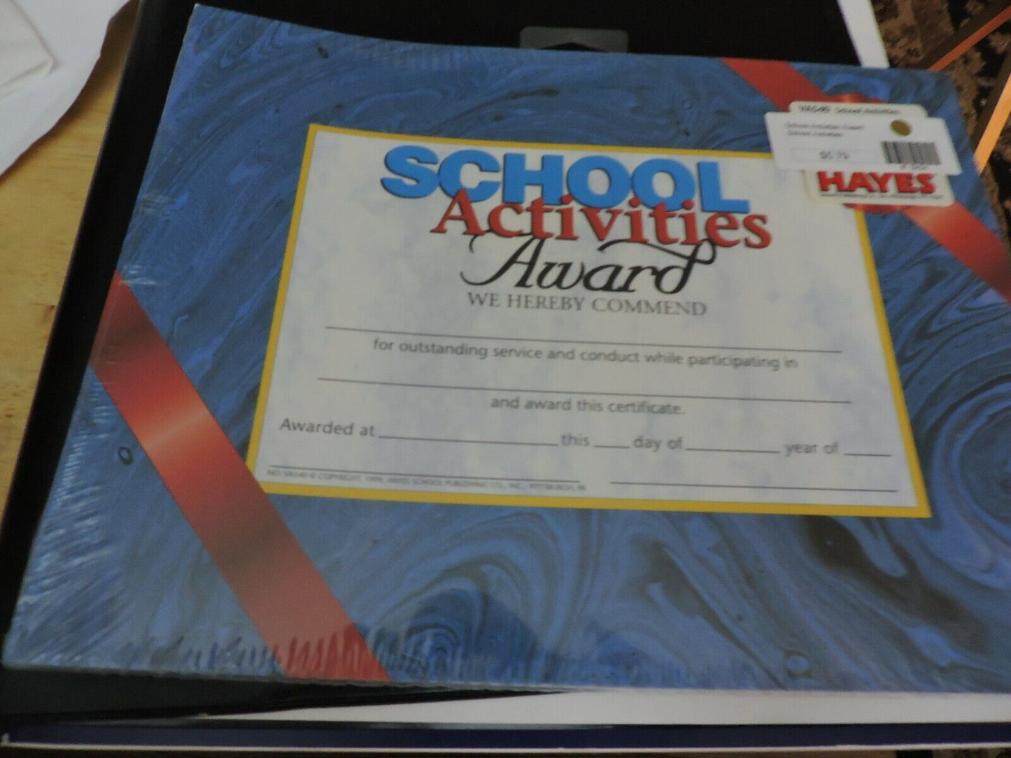 School Activities Award  NEW PACK OF 25