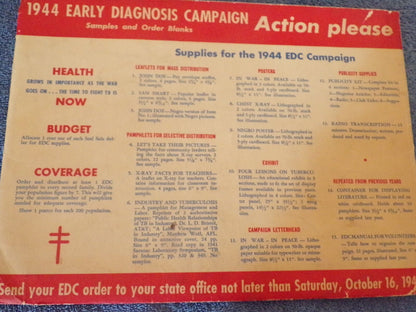 Early Diagnosis Campaign For the 1944 EDC Campaign Envelope