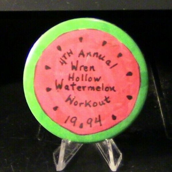 BSA/Cub Scouts: 4th Annual Wren Hollow Watermelon Workou,  Custom Pinback Button