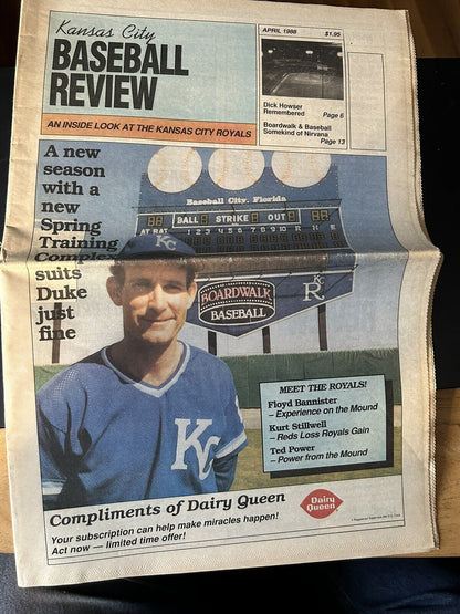 Kansas City Baseball Review Newspaper, April 1988