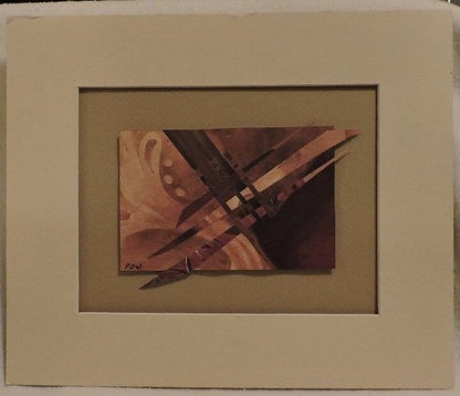 Artist Patricia Woodworth: Abstract Art Piece, Signed and Matted