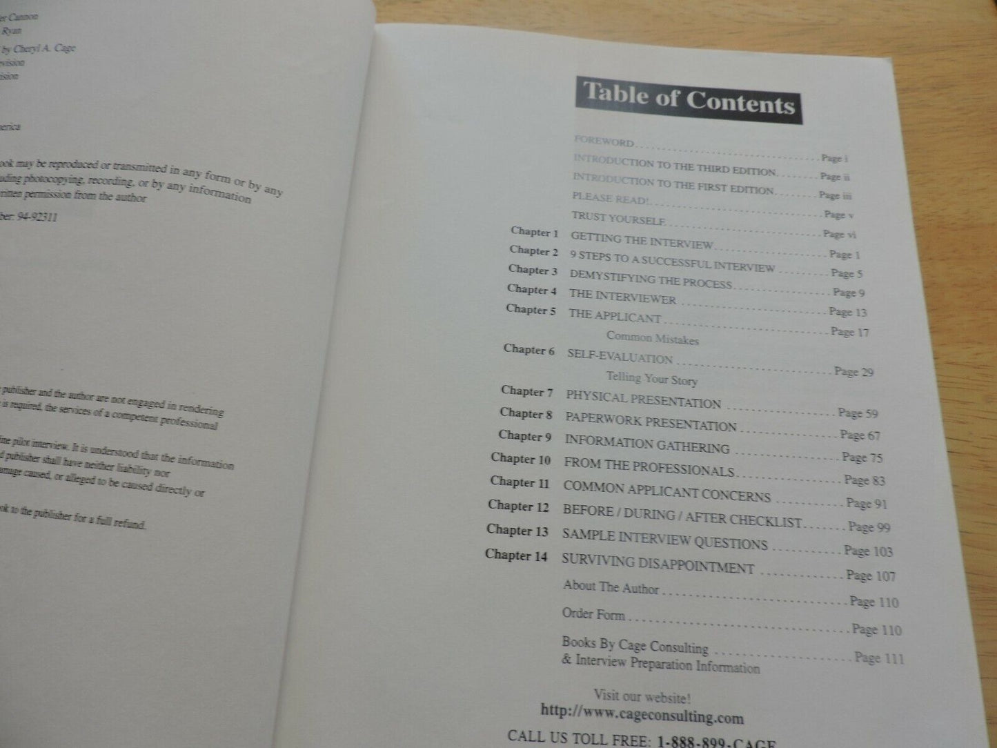 CHECK LIST FOR SUCCESS--A PILOT'S GUIDE TO THE SUCCESSFUL INTERVIEW 1997