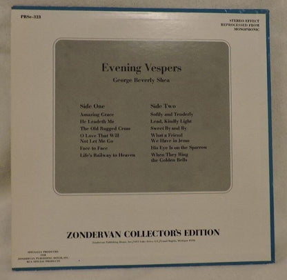 Evening Vespers Perfomed by:  George Beverly Shea Vinyl Album 33 1/3 RPM