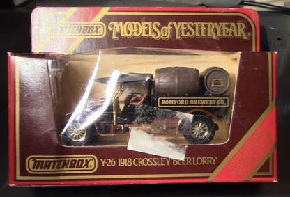 Matchbook Models of Yesterday 1918 Crossley Beer Lorry (Y26)