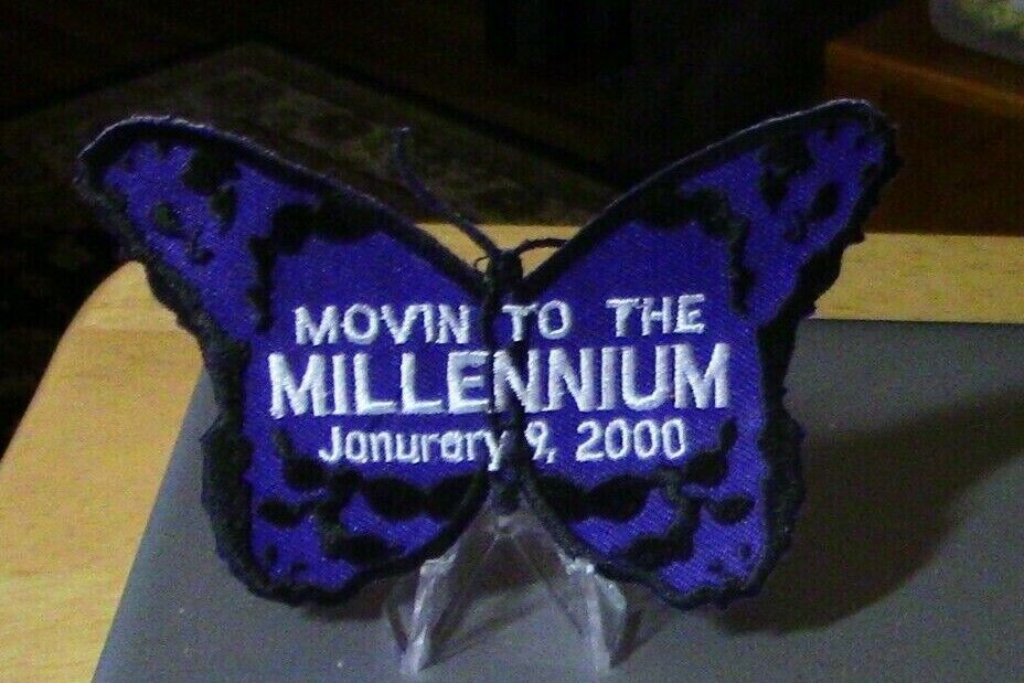 Movin To The Millennium (January 9, 2000) Patch, White Letters on Purple