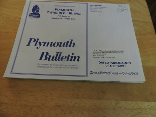 THE PLYMOUTH BULLETIN SEPTEMBER/OCTOBER 2011