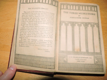 VINTAGE:  THE THREE MUSKETEERS BY ALEXNDER DUMAS (VOLUME 1) DATE UNKNOWN