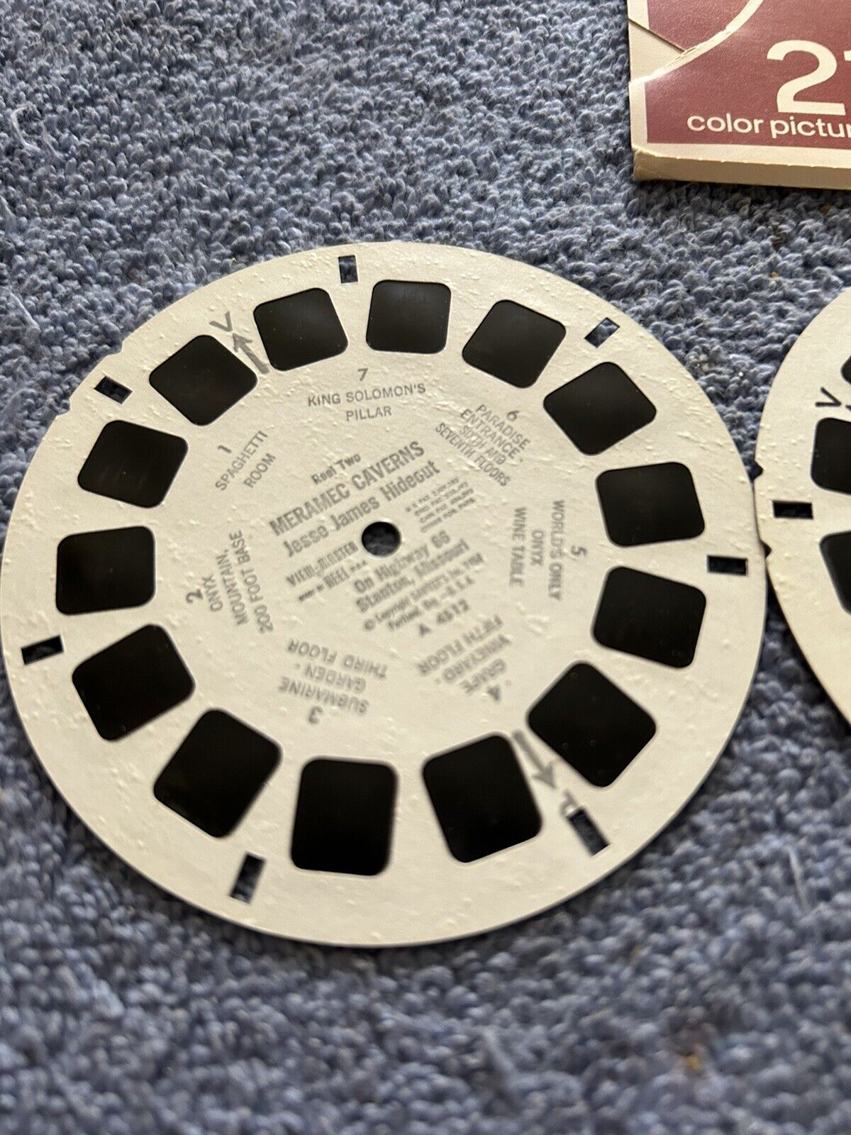 VIEW MASTER 3D REELS:  MERAMEC CAVERNS  3 REELS--OPENED PACKAGE