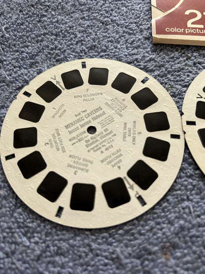 VIEW MASTER 3D REELS:  MERAMEC CAVERNS  3 REELS--OPENED PACKAGE