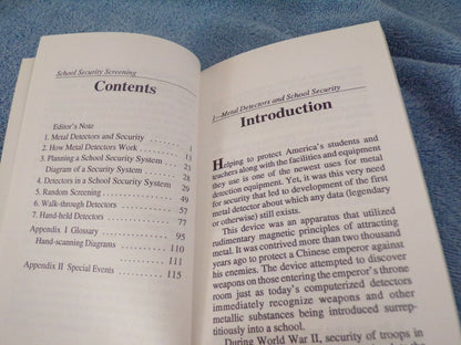 School Security Screening: Basic Planning Handbook by Garrett Metal detectors
