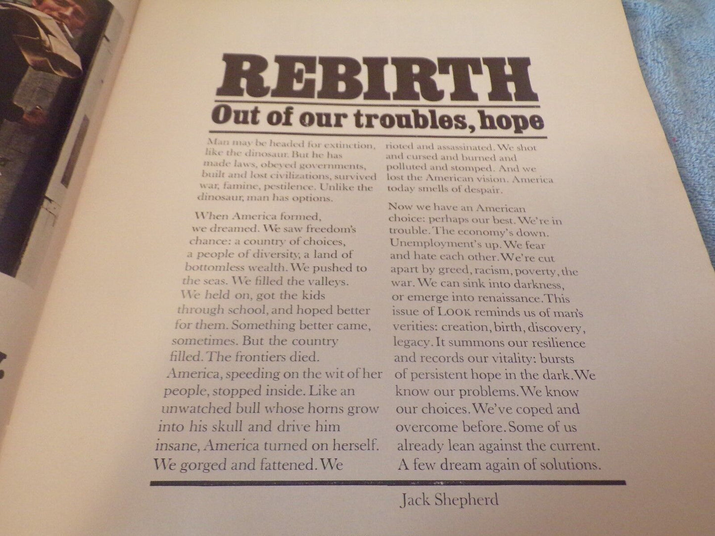 LOOK Magazine: January 12, 1971 Special Issue "Rebirth"