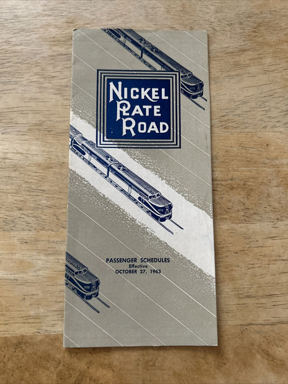 Nickel Rate Road Passenger Schedule OCT 27 1963