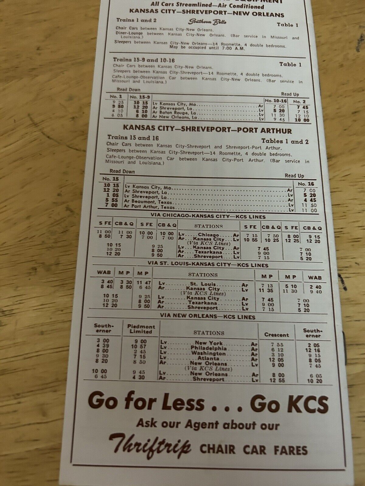 KANSAS CITY SOUTHERN LINES INFORMATION FOLDER NOVEMBER 1964